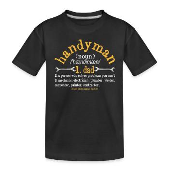 Définition de l’homme à tout faire Description Drôle de papa - T-shirt bio Premium Enfant - noir - Devant