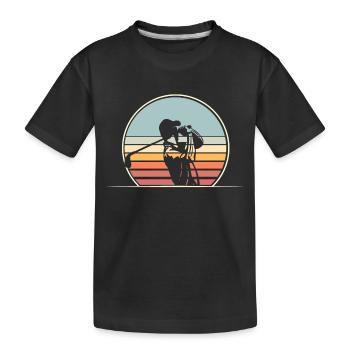 Golf Golfer - Kinder Premium Bio T-Shirt - Schwarz - Vorne