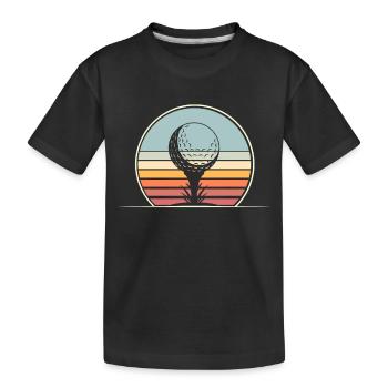 Golf Golfer - Kinder Premium Bio T-Shirt - Schwarz - Vorne
