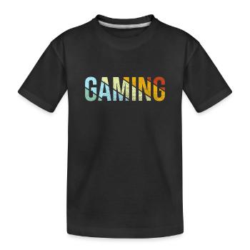 Gaming Retro - Kids' Premium Organic T-Shirt - black - Front