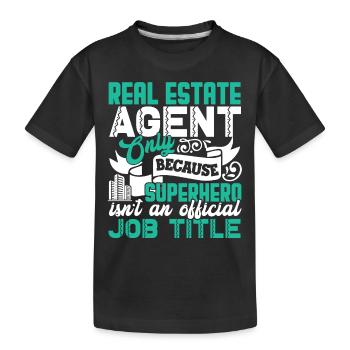 Real Estate Real Estate Agent Job Title - Kids' Premium Organic T-Shirt - black - Front