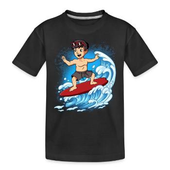 Surfeurs de vagues Surfeurs Surfeurs - T-shirt bio Premium Enfant - noir - Devant