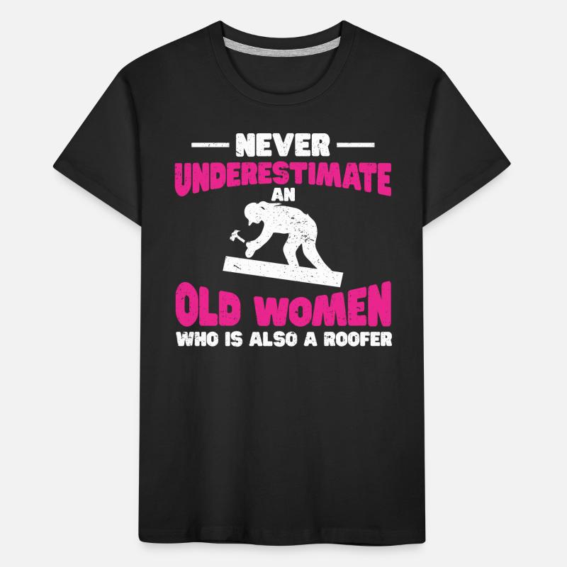 Dachdecker Geschenk Arbeit Handwerker Dachdecker Kinder Premium Bio T-Shirt