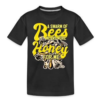 Un essaim d’abeilles Abeilles mellifères Apiculture - T-shirt bio Premium Enfant - noir - Devant