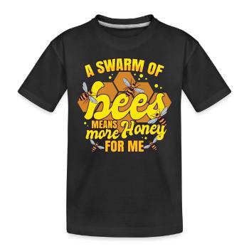 Un essaim d’abeilles signifie plus de miel pour moi - T-shirt bio Premium Enfant - noir - Devant
