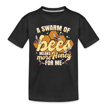 Un essaim d’abeilles signifie plus de miel pour moi - T-shirt bio Premium Enfant - noir - Devant
