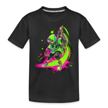 Garçon légendaire de la forêt dans la conception de jeux SplashArt - T-shirt bio Premium Enfant - noir - Devant