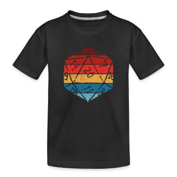 Dés de jeu fantastique - T-shirt bio Premium Enfant - noir - Devant