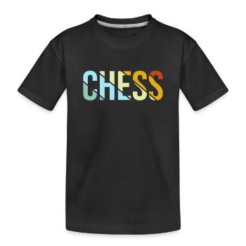 Échecs Rétro - T-shirt bio Premium Enfant - noir - Devant