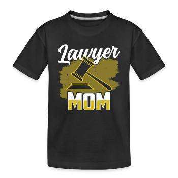 Lawyer Mom Degree Lawyer Lawyer Law - Kids' Premium Organic T-Shirt - black - Front