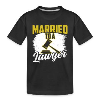Marié à un avocat Avocat Avocat - T-shirt bio Premium Enfant - noir - Devant