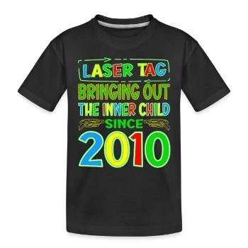 Laser Tag faisant ressortir l’enfant intérieur des années - T-shirt bio Premium Enfant - noir - Devant