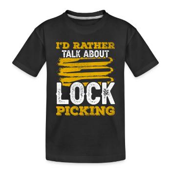 Je préfère parler de crochetage de serrure - T-shirt bio Premium Enfant - noir - Devant