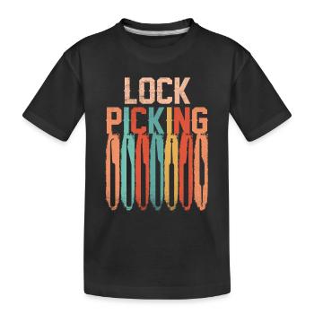 Lock Picking Lockpicking Knacken Knacker Schloss - Kinder Premium Bio T-Shirt - Schwarz - Vorne
