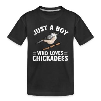 Observation des oiseaux mésanges - T-shirt bio Premium Enfant - noir - Devant