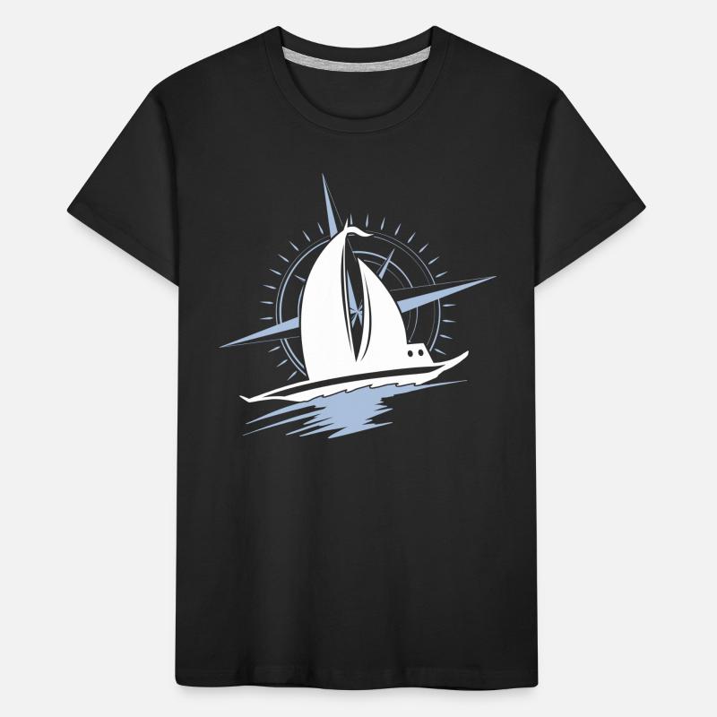 Compass Wind Rose Navigation Sailing Kids' Premium Organic T-Shirt