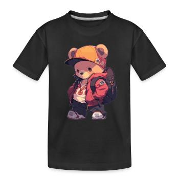 Ours Ours brun Ours Bébé ours - T-shirt bio Premium Enfant - noir - Devant