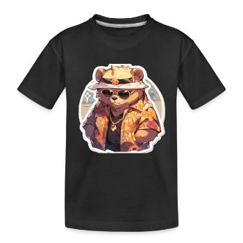 Bear Bears Fat Bear Bears Daddy - Kids' Premium Organic T-Shirt - black - Front