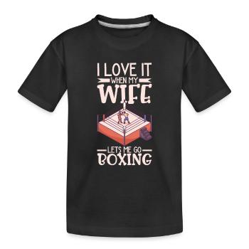 Boxe féminine Boxe féminine Boxeuse féminine - T-shirt bio Premium Enfant - noir - Devant