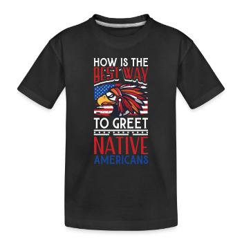 Aborigènes indiens Histoire des peuples autochtones - T-shirt bio Premium Enfant - noir - Devant