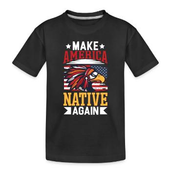 Aborigènes indiens Histoire des peuples autochtones - T-shirt bio Premium Enfant - noir - Devant