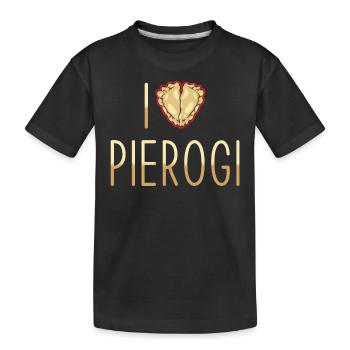 Pierogi dumplings J’adore pierogi - T-shirt bio Premium Enfant - noir - Devant