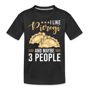 Boulettes Pierogi - T-shirt bio Premium Enfant - noir - Devant