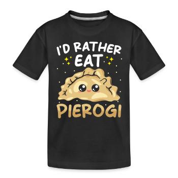 Boulettes Pierogi - T-shirt bio Premium Enfant - noir - Devant