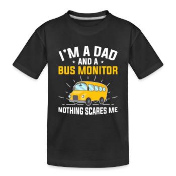 Schulbus-Monitor - Kinder Premium Bio T-Shirt - Schwarz - Vorne