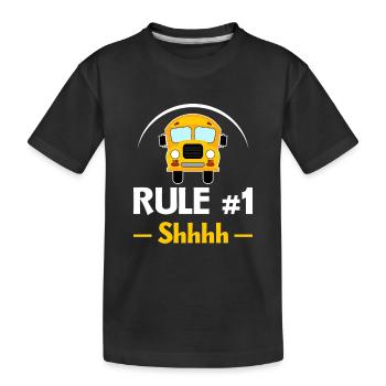 School Bus Monitor - Kids' Premium Organic T-Shirt - black - Front