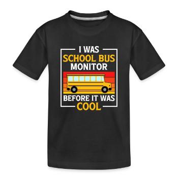 Schulbus-Monitor - Kinder Premium Bio T-Shirt - Schwarz - Vorne
