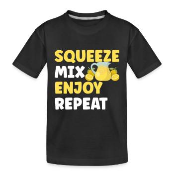Limonade Limonadenstand - Kinder Premium Bio T-Shirt - Schwarz - Vorne