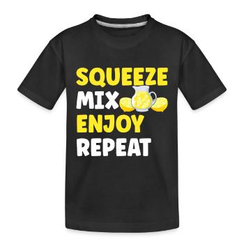 Limonade Limonadenstand - Kinder Premium Bio T-Shirt - Schwarz - Vorne