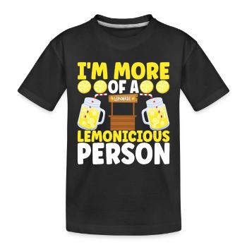 Limonade Limonadenstand - Kinder Premium Bio T-Shirt - Schwarz - Vorne