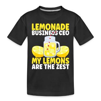 Limonade Limonadenstand - Kinder Premium Bio T-Shirt - Schwarz - Vorne