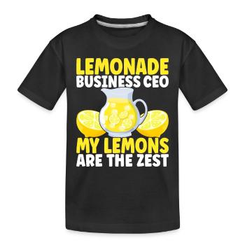 Limonade Limonadenstand - Kinder Premium Bio T-Shirt - Schwarz - Vorne