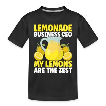 Limonade Limonadenstand - Kinder Premium Bio T-Shirt - Schwarz - Vorne