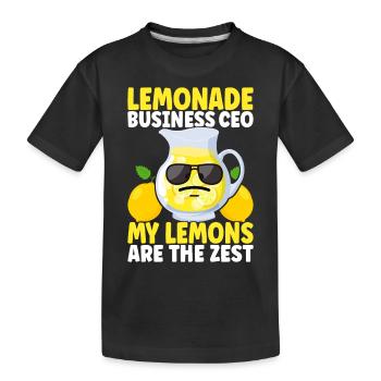 Limonade Limonadenstand - Kinder Premium Bio T-Shirt - Schwarz - Vorne