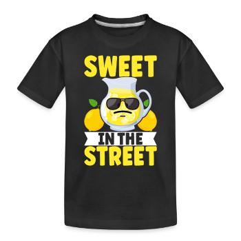 Limonade Limonadenstand - Kinder Premium Bio T-Shirt - Schwarz - Vorne