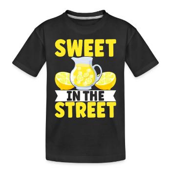 Limonade Limonadenstand - Kinder Premium Bio T-Shirt - Schwarz - Vorne