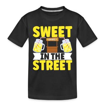 Limonade Limonadenstand - Kinder Premium Bio T-Shirt - Schwarz - Vorne