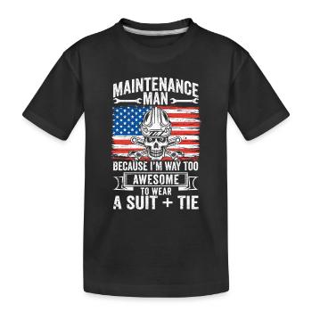 Technicien d’entretien Technicien Réparateur - T-shirt bio Premium Enfant - noir - Devant
