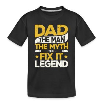 Papa L’homme Le mythe La légende de Fix It Père - T-shirt bio Premium Enfant - noir - Devant