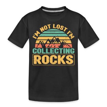 Wandern Bergsteigen Klettern Extrem Bergsteiger - Kinder Premium Bio T-Shirt - Schwarz - Vorne