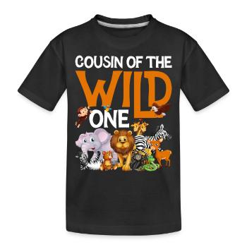 Safari Faune Afrique Le Big 5 Zoologie - T-shirt bio Premium Enfant - noir - Devant