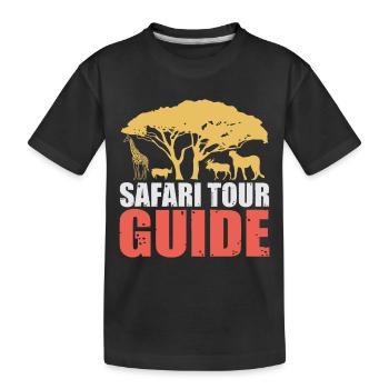 Safari Faune Afrique Le Big 5 Zoologie - T-shirt bio Premium Enfant - noir - Devant