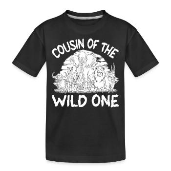 Safari Faune Afrique Le Big 5 Zoologie - T-shirt bio Premium Enfant - noir - Devant