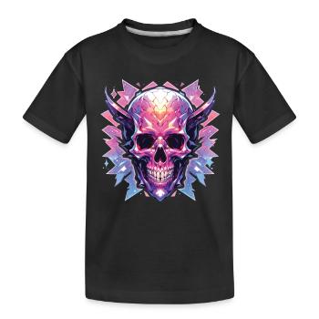 Skull Skull Pirate Skull Skulls Fantasy - Kids' Premium Organic T-Shirt - black - Front