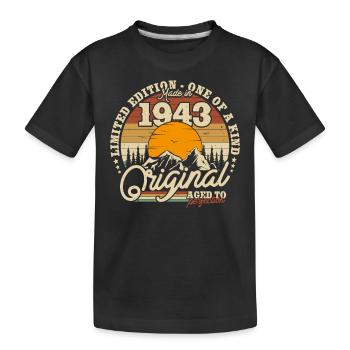 Jahrgang 1943 Geburtstagsgeschenk - Kinder Premium Bio T-Shirt - Schwarz - Vorne
