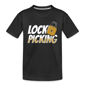 Lock Picking Knacker Schloss Lockpicking Knacken - Kinder Premium Bio T-Shirt - Schwarz - Vorne